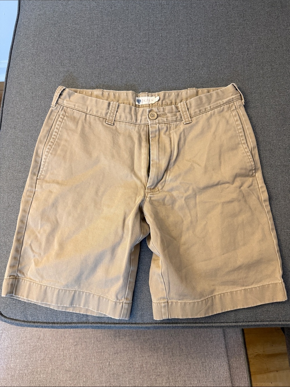J. Crew Tan Flat-Front Cotton Chino Shorts